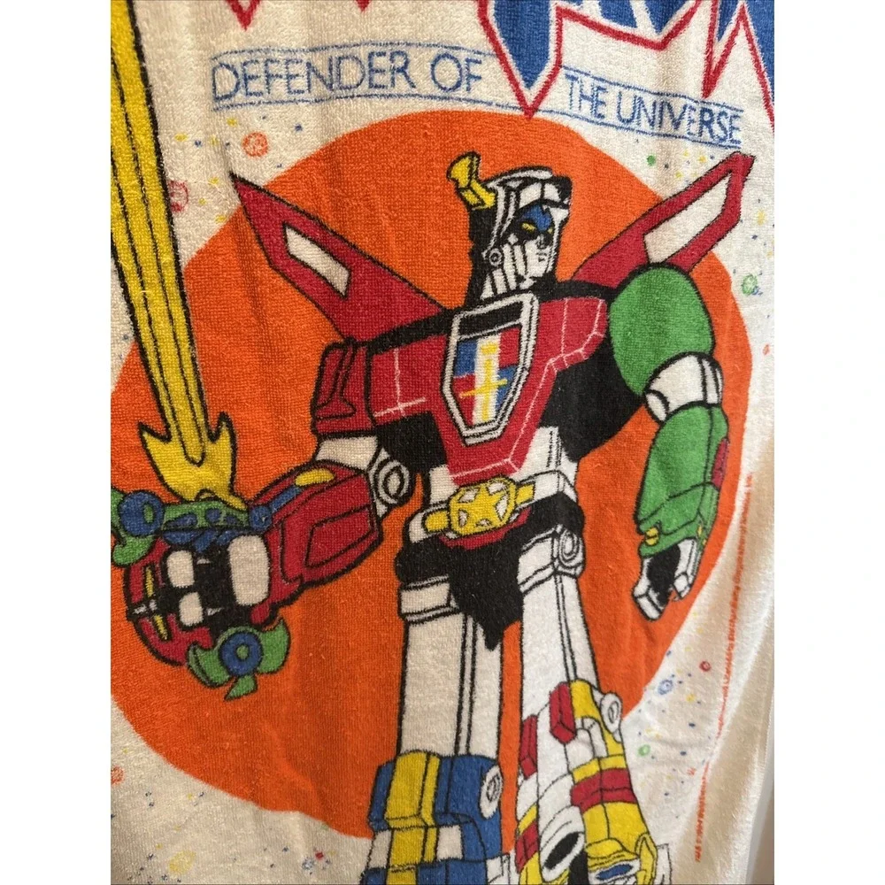 Vtg Voltron Beach Towel 1984 Defender Of The Universe Franco 80s
